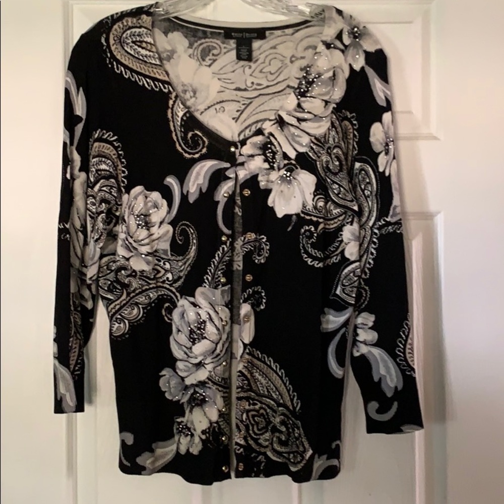 Fabulous Beaded Flower Cardigan